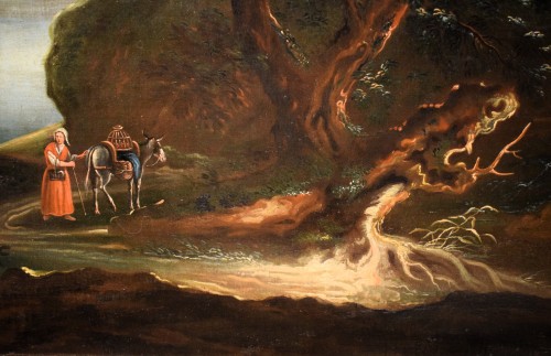 Antiquités - Paysage lacustre - Atelier Antonio Diziani (1737-1797)